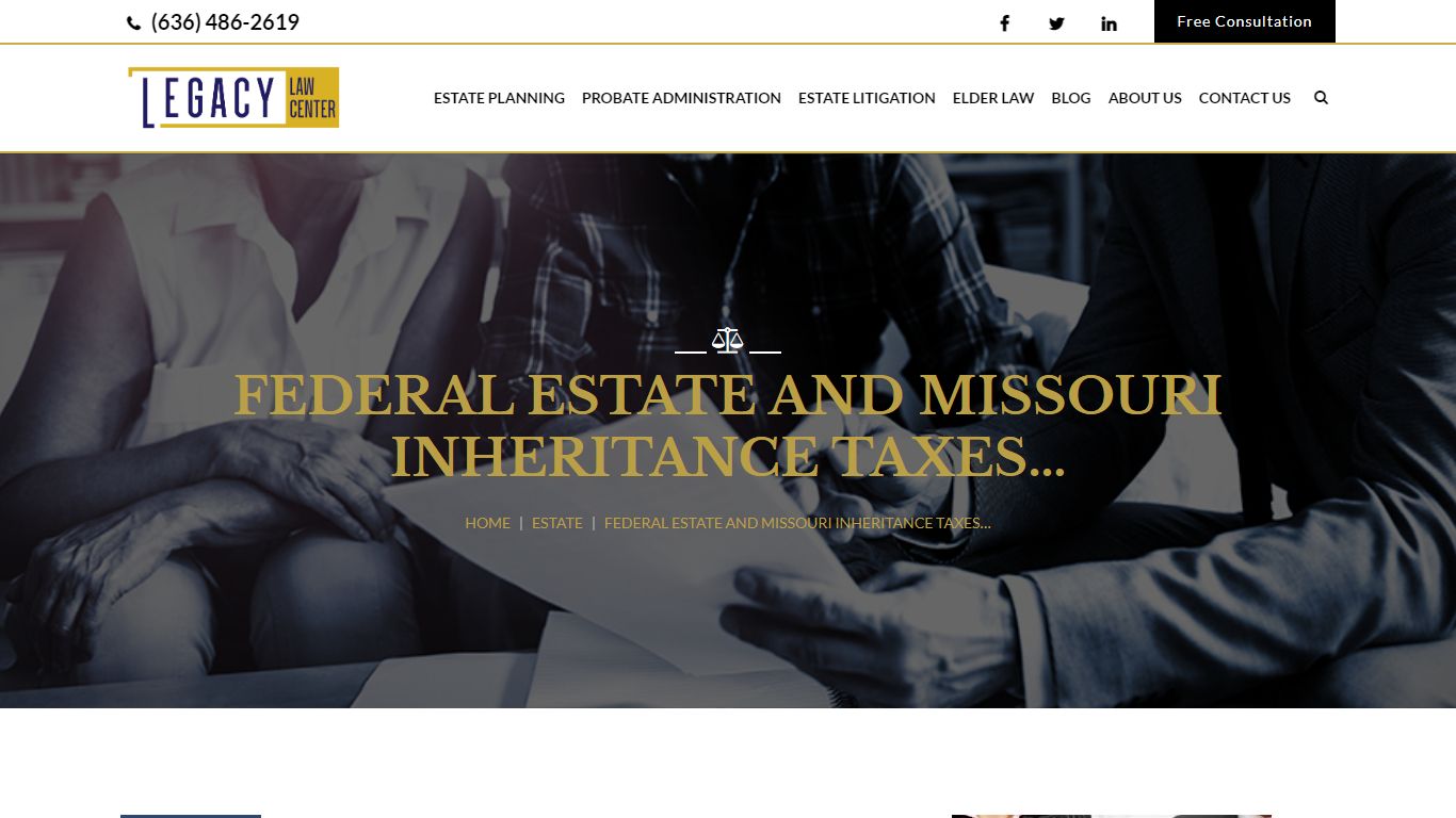 Federal Estate and Missouri Inheritance Taxes… - Legacy Law Missouri